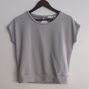 Athleta Light Gray Short Sleeve Top
